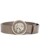 Versus Lion Head Plaque Belt - Brown