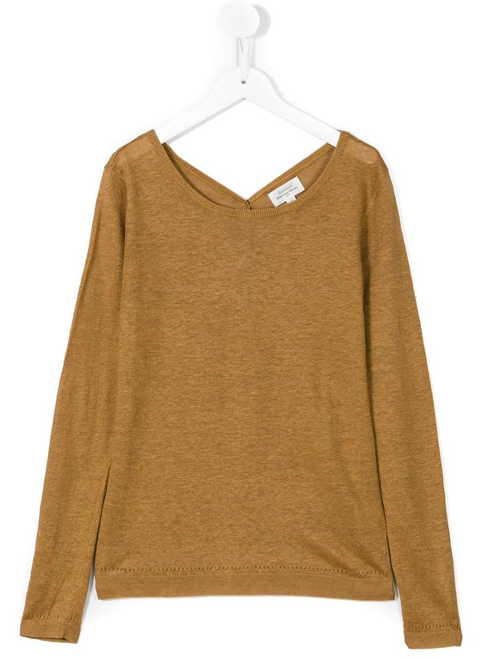 Hartford Kids Lightweight Knitted Jumper, Girl's, Size: 12 Yrs, Brown