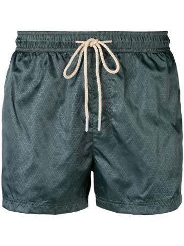Islang Drawstring Fitted Swim Shorts - Green