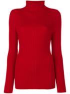 Victoria Beckham Ribbed Knitted Sweater - Red