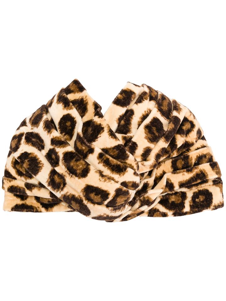 Gucci Leopard Print Turban - Blue