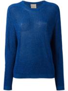 Laneus - Metallic Knit Longsleeve Sweater - Women - Polyamide/polyester/viscose - 42, Blue, Polyamide/polyester/viscose