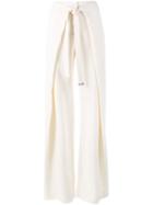 Proenza Schouler Wrap Palazzo Pants, Women's, Size: 0, Nude/neutrals, Spandex/elastane/viscose/wool