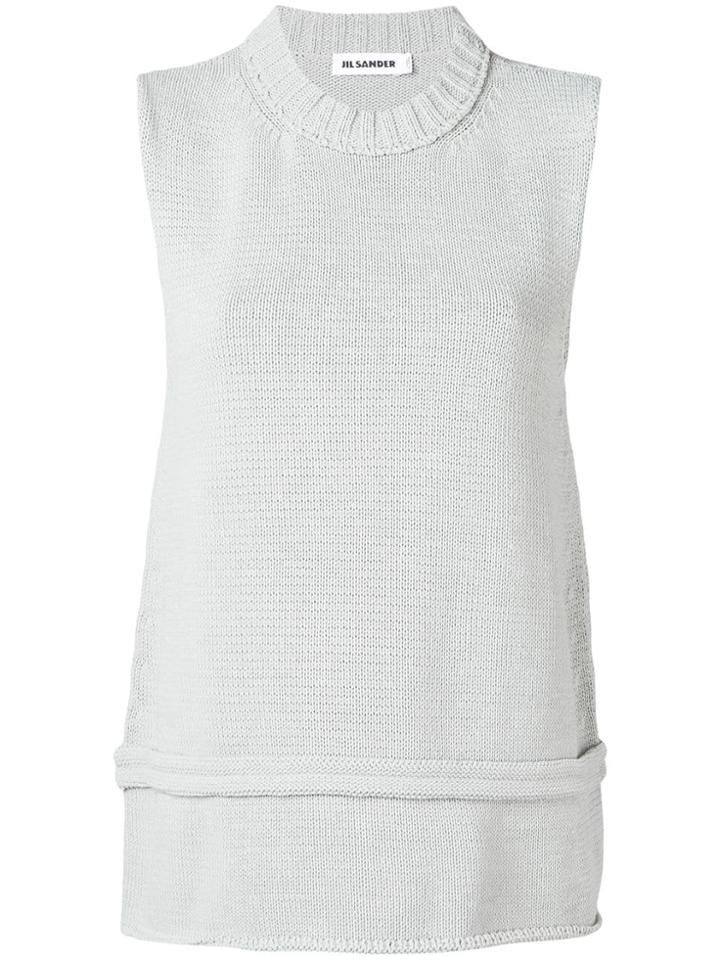 Jil Sander Knitted Tank Top - Blue