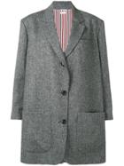 Thom Browne Supersized Donegal Tweed Sack Jacket - Grey