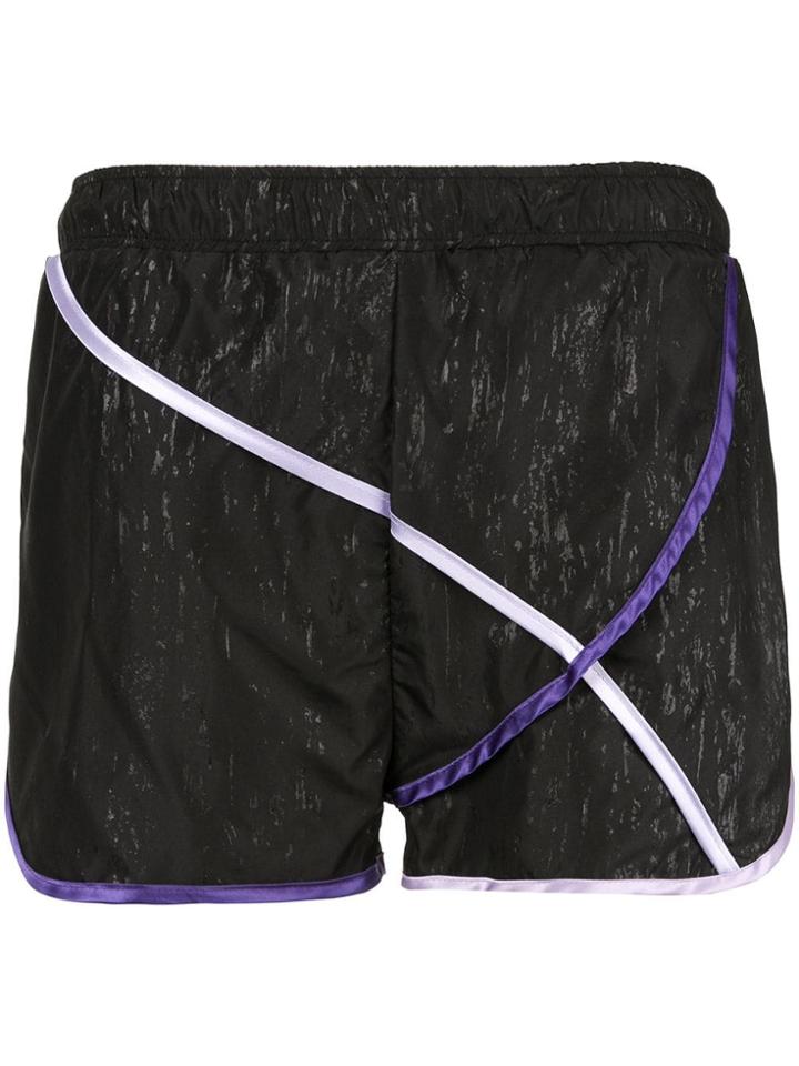 Cottweiler Contrasting Pipe Shorts - Black