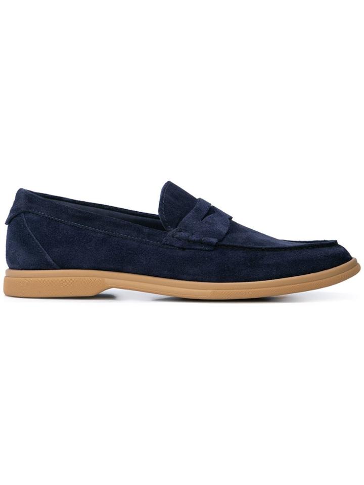 Brunello Cucinelli Contrast Sole Loafers - Blue