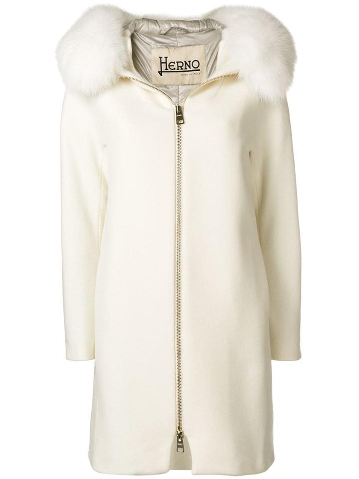 Herno Zipped Coat - White