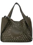 Stella Mccartney Eyelet Logo Shoulder Bag - Green