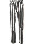 Frame Striped Slim-fit Jeans - White