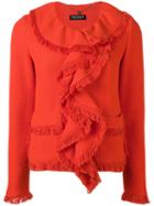 Twin-set - Waterfall Jacket - Women - Cotton/elastodiene/polyamide - 44, Red, Cotton/elastodiene/polyamide