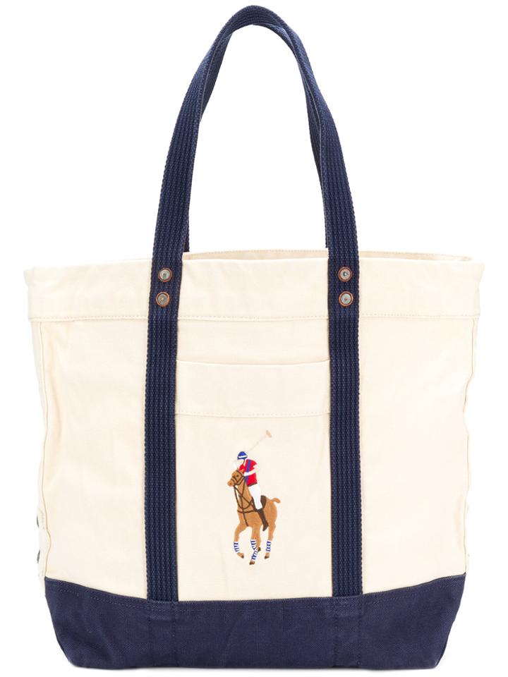 Polo Ralph Lauren Logoed Shopper Tote - Nude & Neutrals