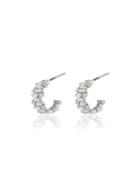 Suzanne Kalan Harmony Huggie Diamond Earrings - Metallic