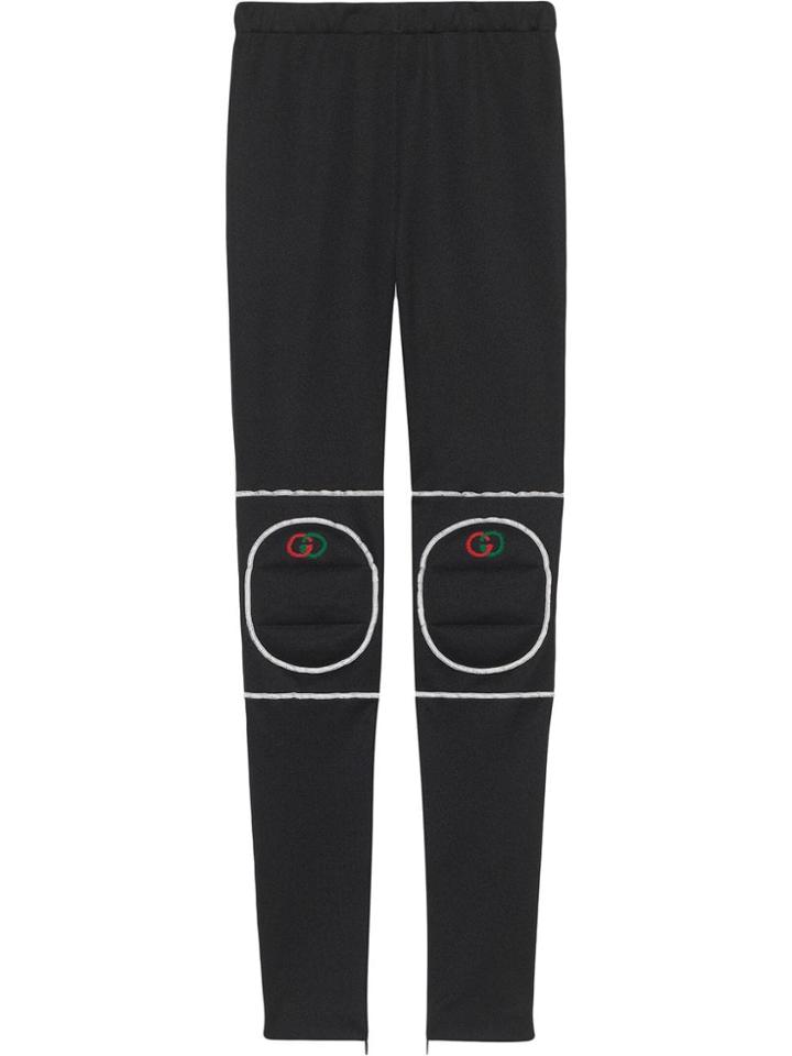 Gucci Technical Jersey Leggings With Kneepads - Black