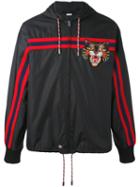 Gucci - Windbreaker With Angry Cat Appliqué - Men - Polyamide/virgin Wool - 46, Black, Polyamide/virgin Wool