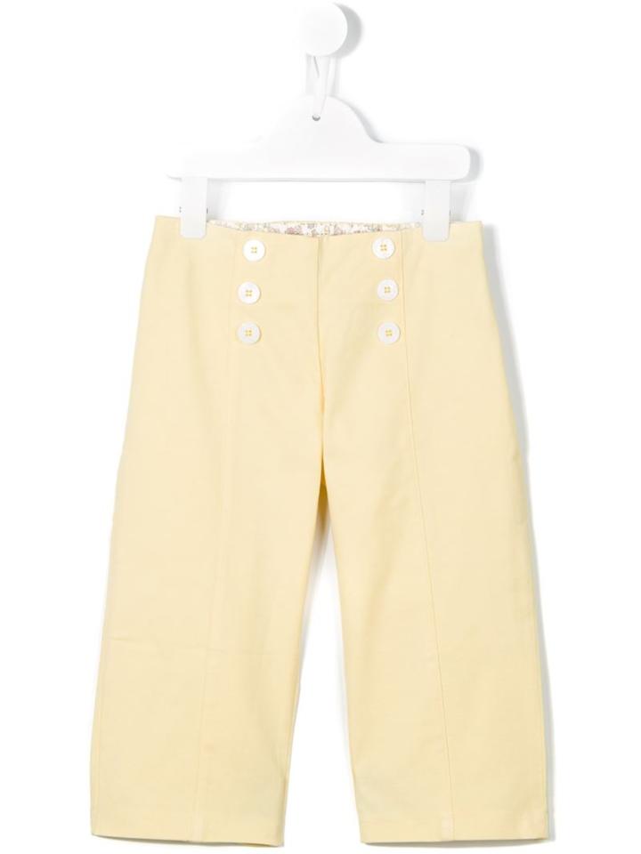 Cashmirino Sailor Trousers, Toddler Girl's, Size: 5 Yrs, Yellow/orange