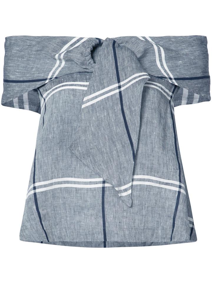 Suno - Checked Top - Women - Cotton/linen/flax - 4, Grey, Cotton/linen/flax