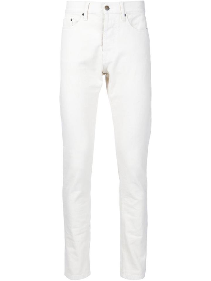 Marni Straight Leg Jeans, Men's, Size: 30, White, Cotton