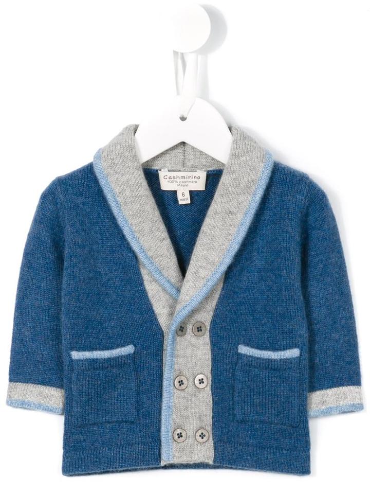 Cashmirino - Double-breasted Cardigan - Kids - Cashmere - 18 Mth, Blue