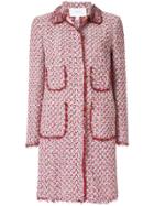 Giambattista Valli Tweed Single Breasted Coat - Pink