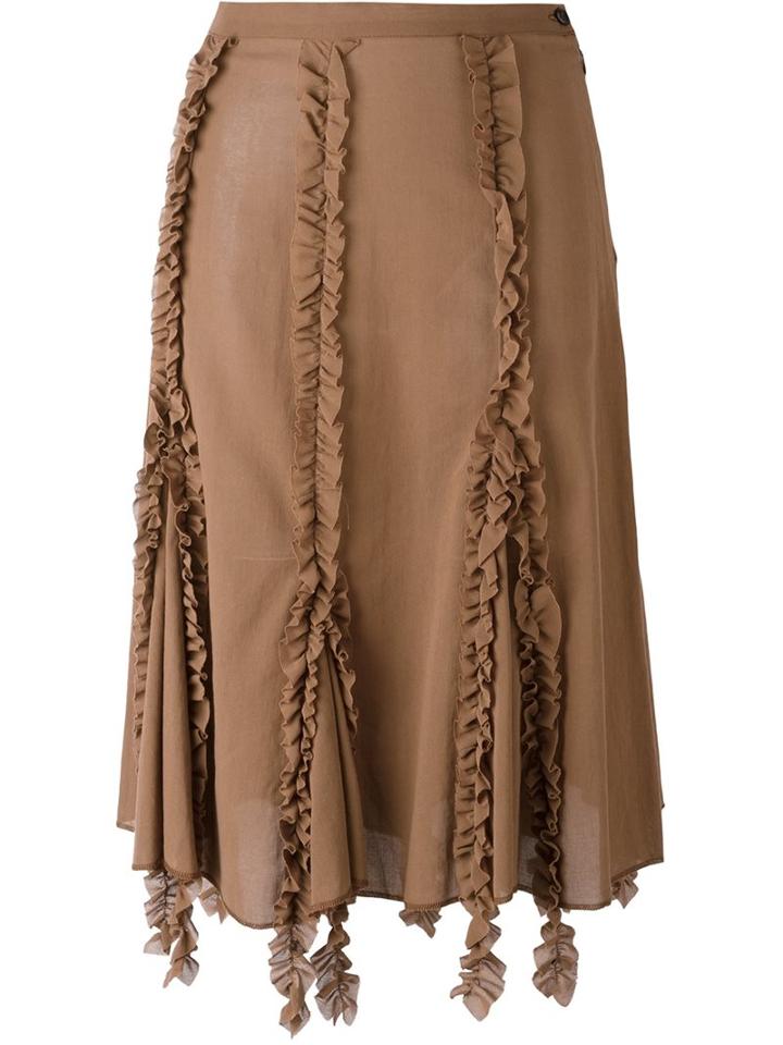Romeo Gigli Vintage Ruffled Trim Skirt