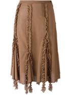 Romeo Gigli Vintage Ruffled Trim Skirt