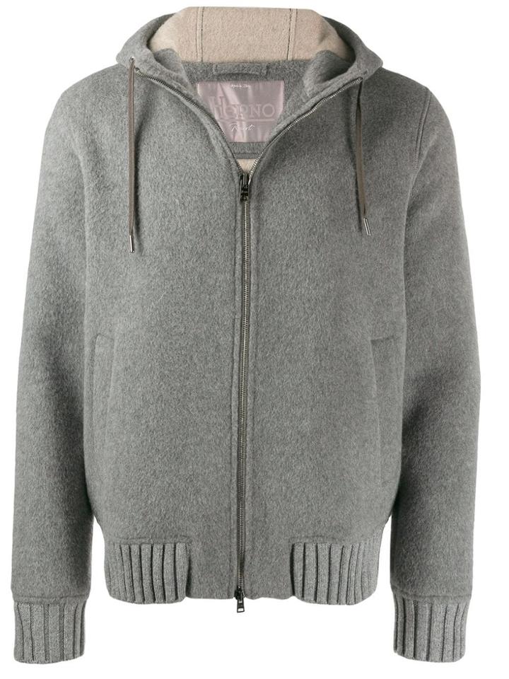 Herno Zipped Knit Jacket - Grey