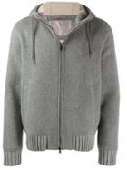 Herno Zipped Knit Jacket - Grey