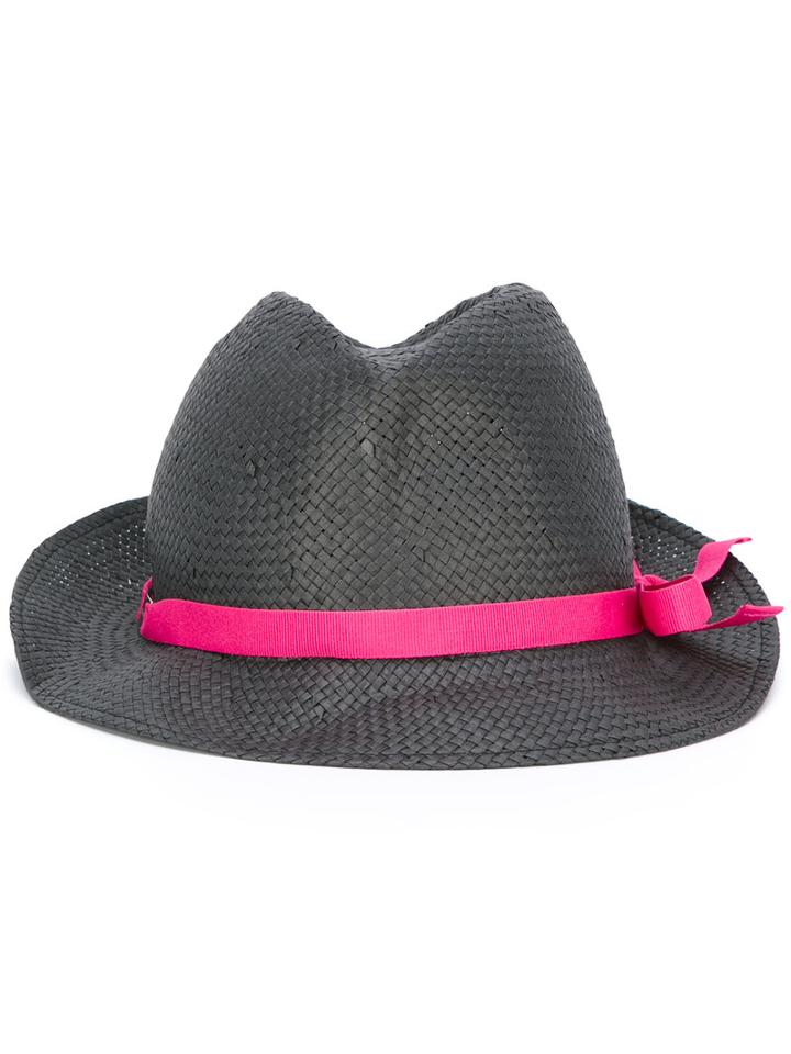 Emporio Armani Contrast Hat, Women's, Size: 58, Black, Polyester/cellulose