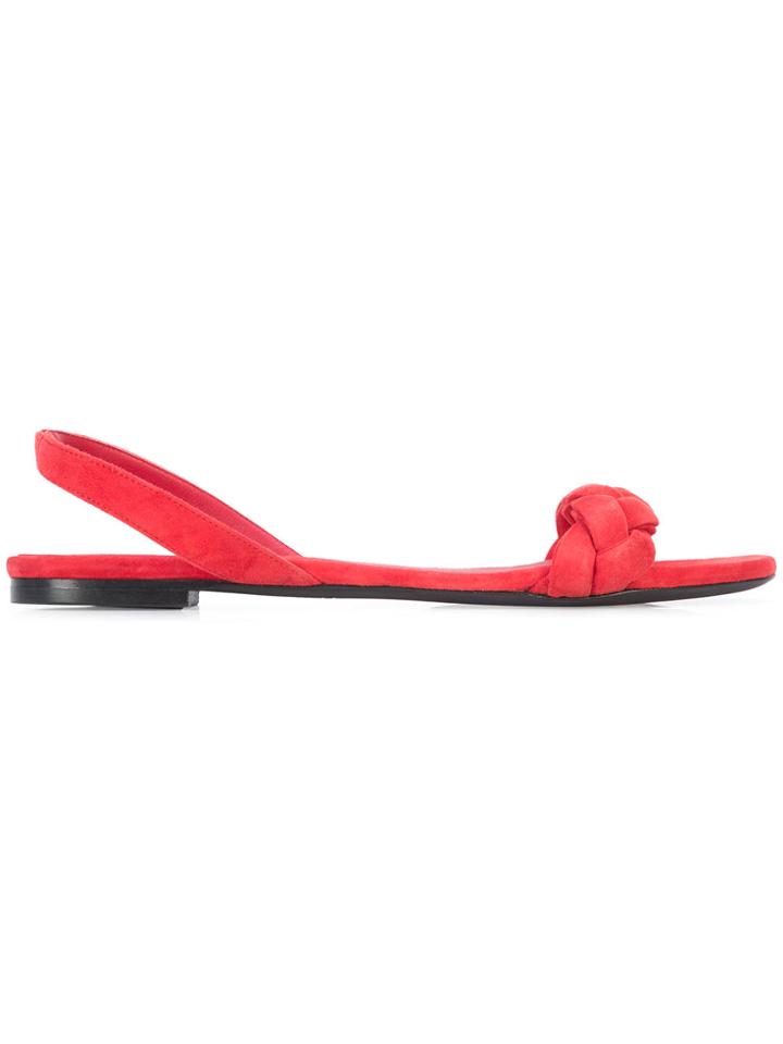 Oscar De La Renta Braided Sandals - Red