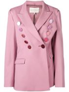 Marco De Vincenzo Oversized Blazer - Pink & Purple