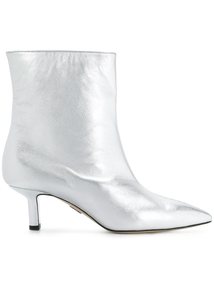 Paul Andrew Ankle Length Stiletto Boots - Metallic