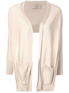 Maison Flaneur Open Front Cardigan - Neutrals