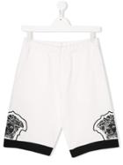 Young Versace Logo Printed Shorts - White