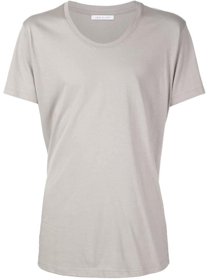 John Elliott Curve U Neck T-shirt, Men's, Size: S, Grey, Modal/supima Cotton
