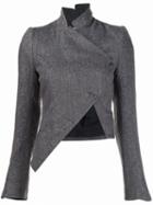 Ann Demeulemeester Asymmetric Jacket, Women's, Size: 36, Grey, Nylon/rayon/wool