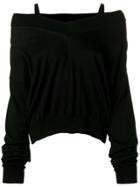 Maison Margiela Off Shoulder Jumper - Black