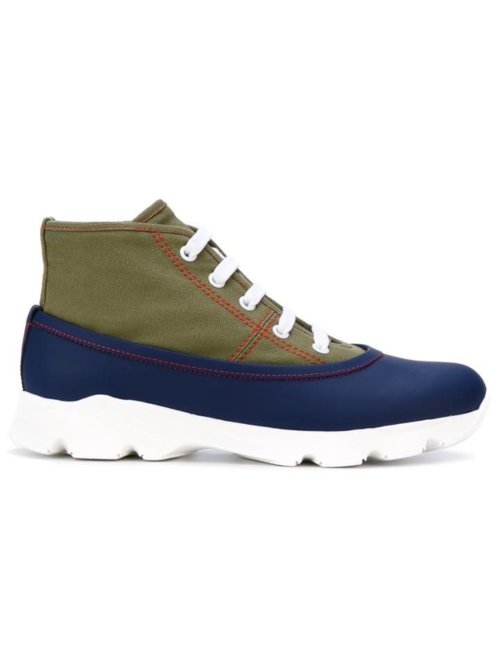 Marni Spat Lace Up Sneakers - Blue