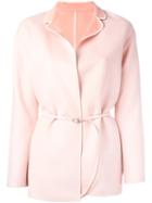 Loro Piana Belted Reversible Coat, Women's, Size: Xs, Pink/purple, Cashmere/lamb Skin