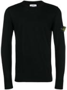 Stone Island Lightweight Logo Patch Sweater - Black