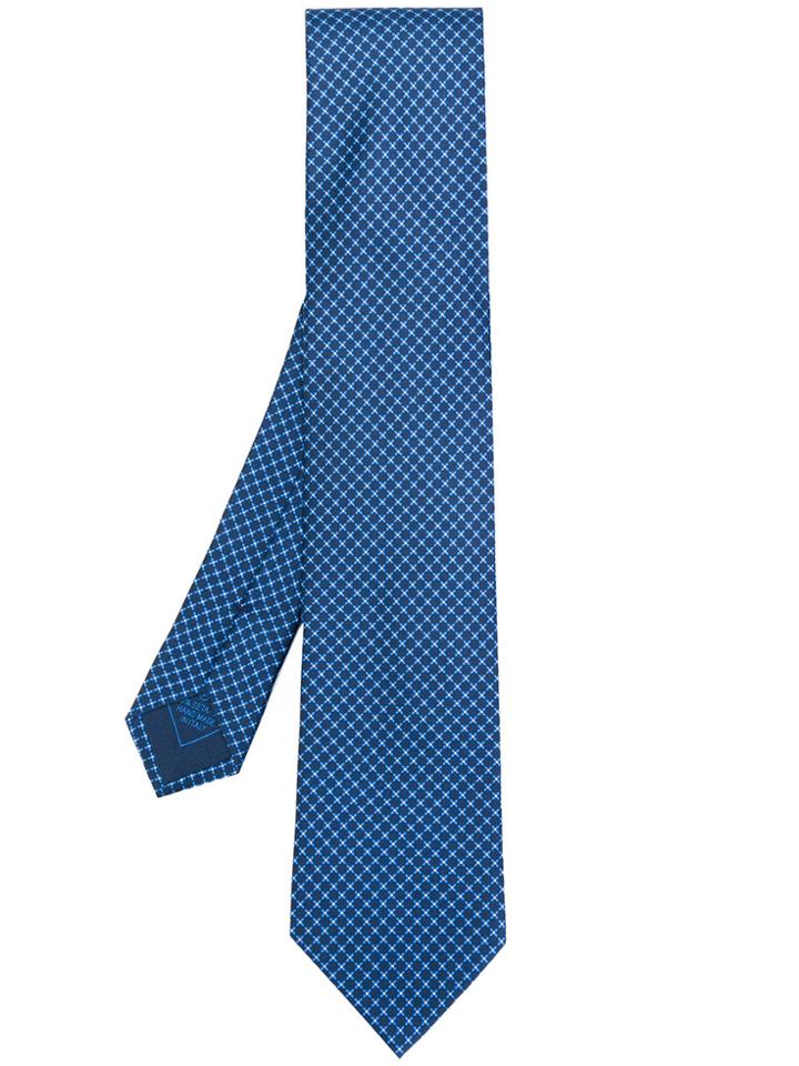 Brioni Checked Tie - Blue