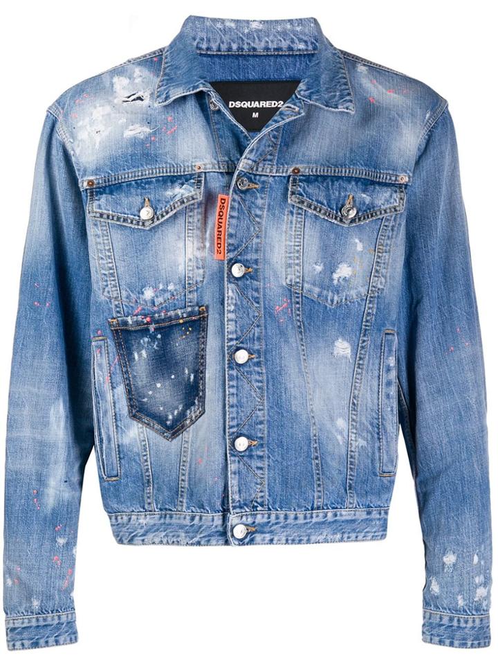 Dsquared2 Rave On Denim Jacket - Blue