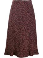 A.p.c. Leopard Print Skirt - Brown