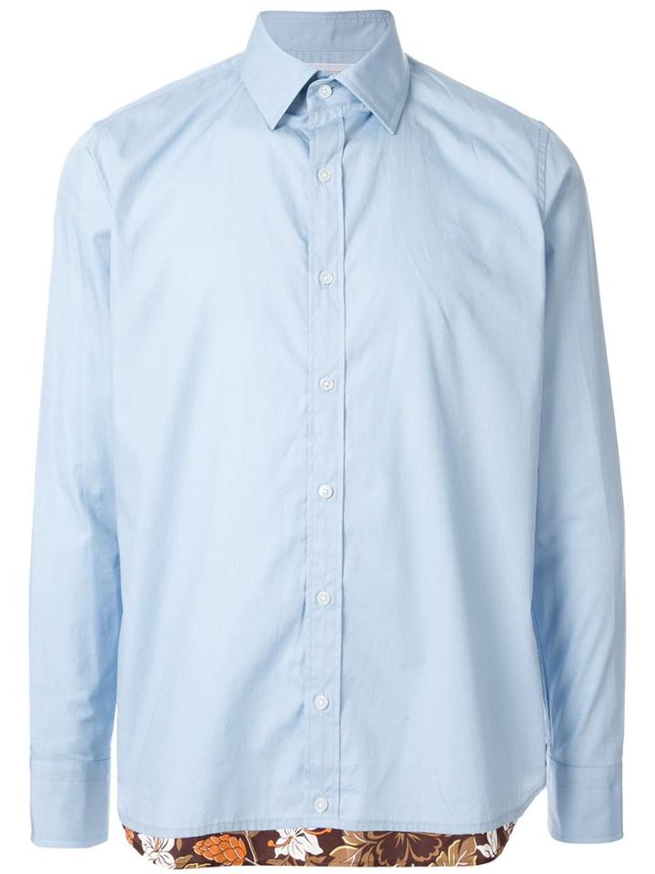 Kolor Floral Hem Shirt - Blue