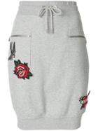 Karl Lagerfeld Applique Patch Detail Skirt - Grey