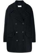 Maison Margiela Oversized Double Breasted Coat - Blue
