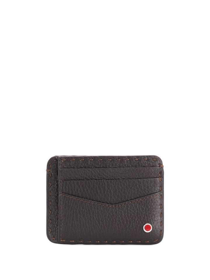 Kiton Logo Cardholder Wallet - Brown