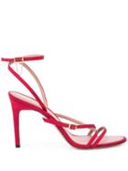 Oscar De La Renta Strappy High Heel Sandals - Red