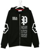 Philipp Plein Kids - Teen Printed Hoodie - Kids - Cotton - 14 Yrs, Black