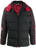 Plein Sport Hooded Quilted Jacket - Black